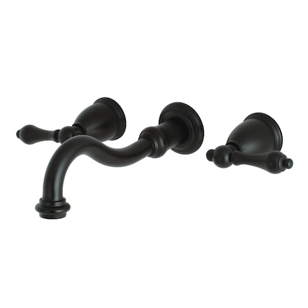 Kingston Brass Roman Tub Faucet, Matte Black, Wall Mount KS3020AL